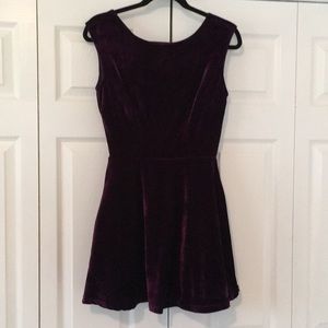 Purple velvet dress